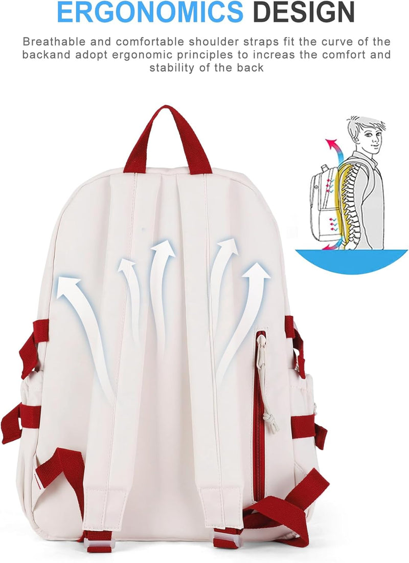 VECAVE Lightweight Casual Laptop Backpack Purse for Women,Travel Backpack with laptop compartment