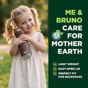 Kids Water Bottle 460ml Insulated Stainless Steel - AMICA STUDIO (Bruno Bear)