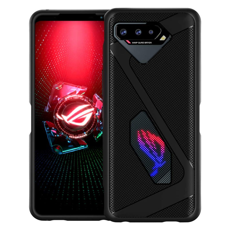 Redluckstar Gaming Phone Case for ASUS ROG Phone 5 - Heat Dissipation Silicone and TPU Cover With Unique Shape for Men and Women - Ultra Slim Thin Scratch Resistant Case
