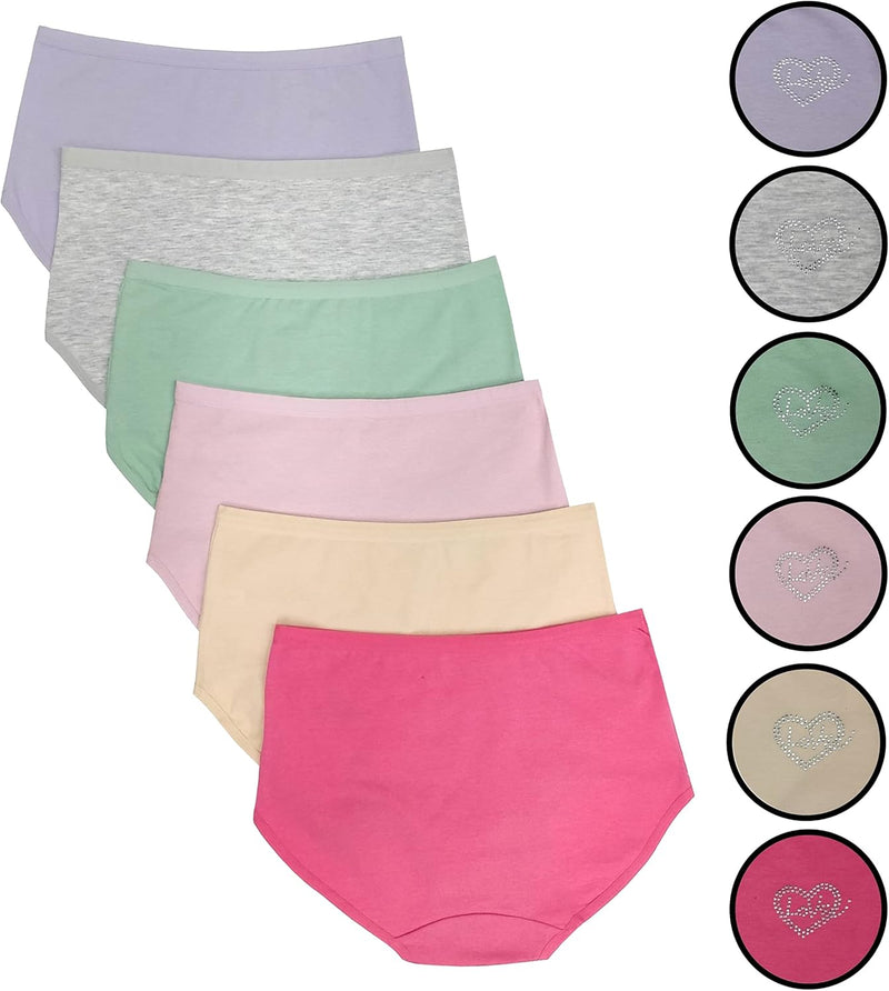 Premium Cotton Four-way stretch Panties - MULTIPACK - Regular and Plus Sizes - Classic Briefs for Women
