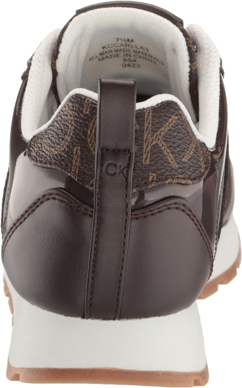 Calvin Klein Women's CARLLA Sneaker, BROWN MULTI 211, 9
