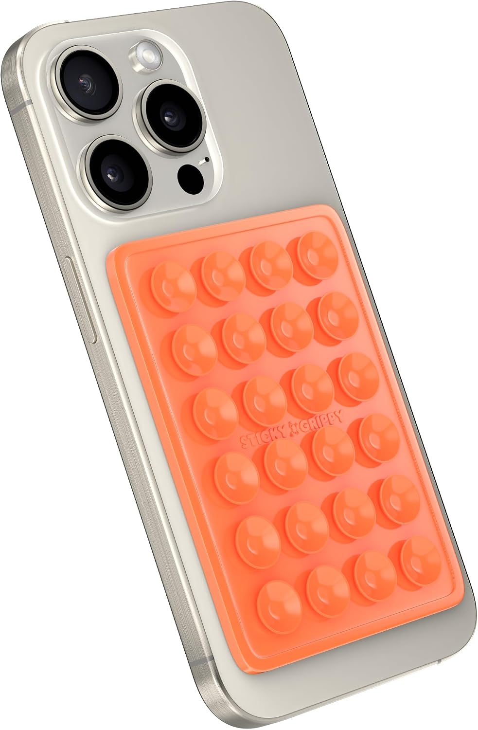 StickyGrippy Suction Phone Case Mount, Silicon Adhesive Phone Accessory for iPhone and Android, Hands-Free Fidget Toy Mirror Shower Phone Holder, Tiktok Videos and Selfies (Black) – image 6