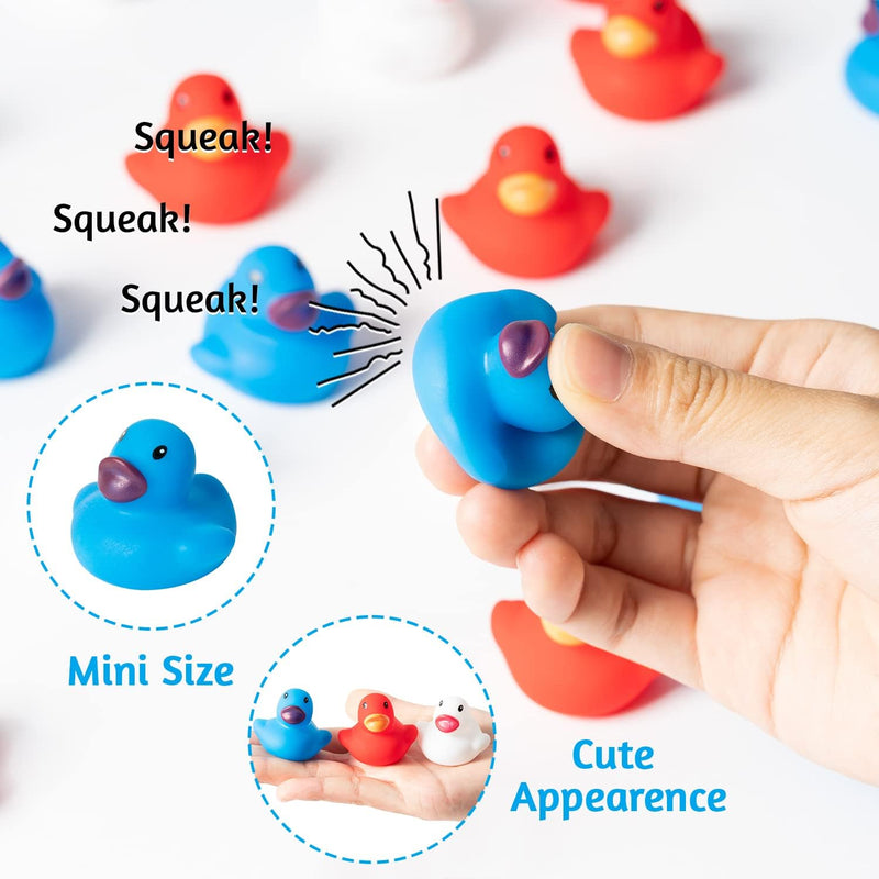 Haooryx 60PCS Mini Rubber Duckies Bath Toys