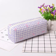 Cute Pencil Case Aesthetic Student Pouch Yellow Bow - Purple Bow