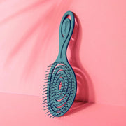 Ninabella Organic Detangling Hair Brush for Women, Men & Children - Does not Pull on Hair - Hair Straightening Brushes for Straight, Curly & Wet Hair - Unique Spiral Hairbrush, Rose Gold