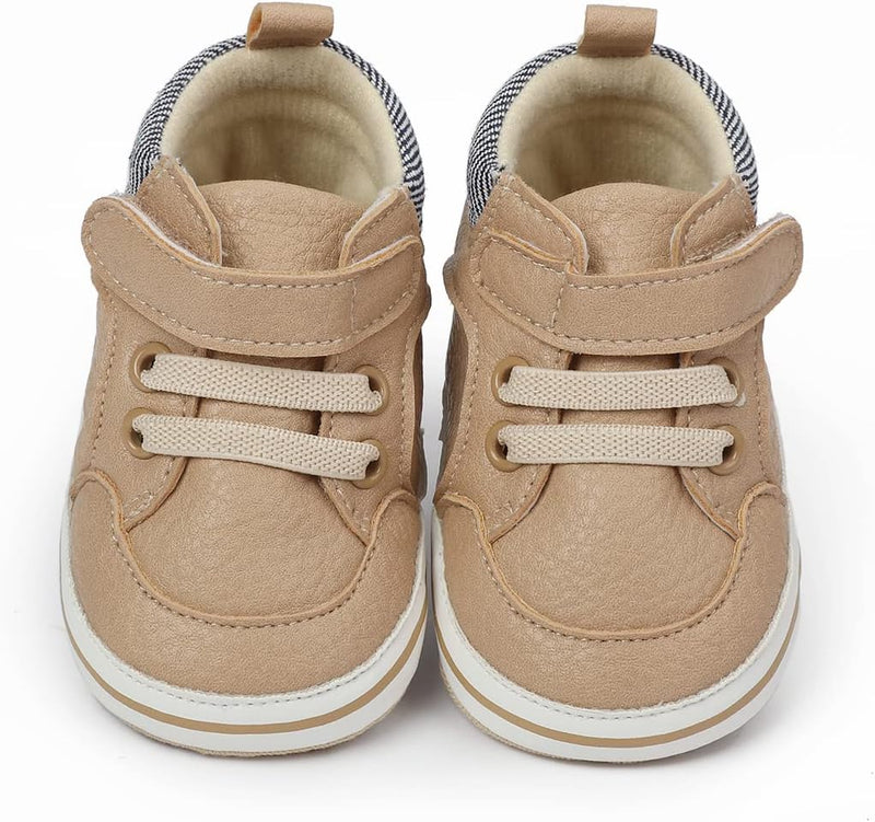 E-FAK Baby Shoes Boys Girls Infant Sneakers Non-Slip Rubber Sole Toddler Crib First Walker Shoes