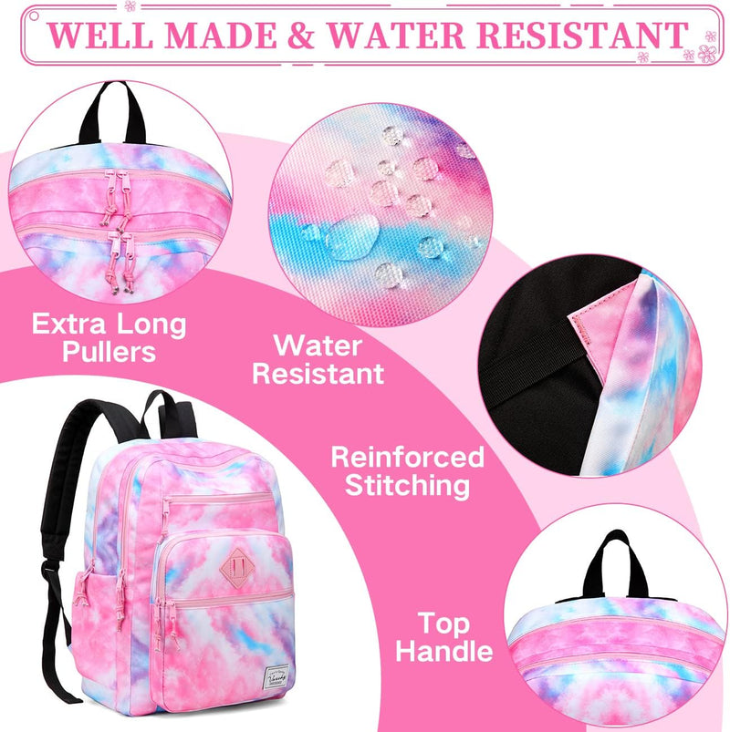 VASCHY School Backpack for Women, Unisex Large Bookbag Schoolbag Casual Daypack for High School/College/Teens/Travel/Work