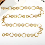 Adjustable Metal Waist Chain Belt for Women, Fashion Body Link Chain Accessory, Trendy Layered Waist Belt, for Jeans, Dresses, Parties, Boho Chic Style
