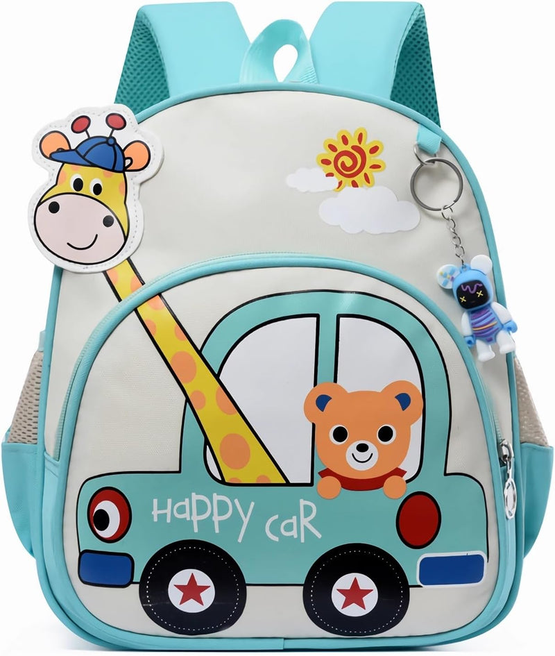 Toddler Backpack Kids Cute Cartoon Schoolbag Lightweight Bookbags Daypack School Backpack with Adujustable Strap Small Preschool Daycare Bag with Coin Pocket for Girls Boys - Green-02