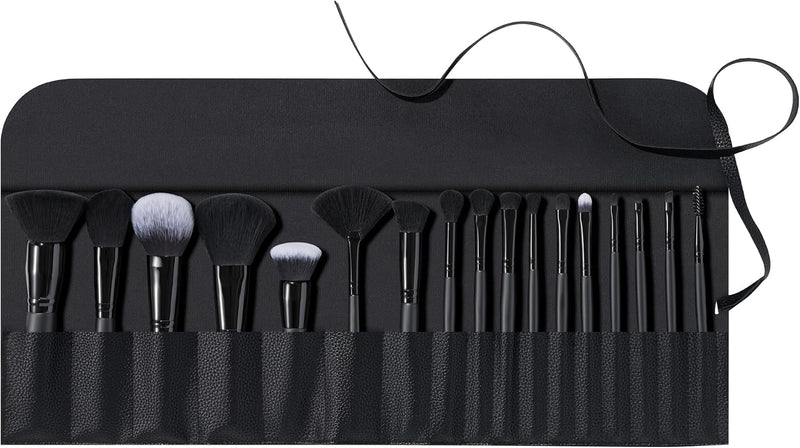 e.l.f. Ultimate Makeup Brush Set & Travel Roll, 17-Piece Brush Kit, Brushes For Eyeshadow, Foundation, Powder, Concealer & more, Vegan & Cruelty-free