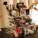 Large Clear Makeup Organizer Skin Care Cosmetic Display Cases Stackable Storage Box With 9 Drawers,Set of 4 By Cq acrylic