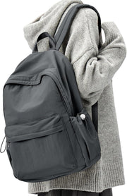 WEPOET Backpack For Women Men Waterproof College Backpack Small Travel Laptop Backpack Lightweight Gym Backpack - Grey