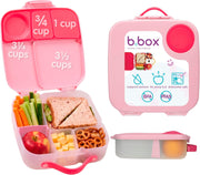 Snackbox Mini Bento Lunch Box with 2 Leakproof Compartments Ideal for Toddlers, Kids Lunch & Snacks Fits Whole Piece of Fruit BPA Free - 2 L Blue Slate