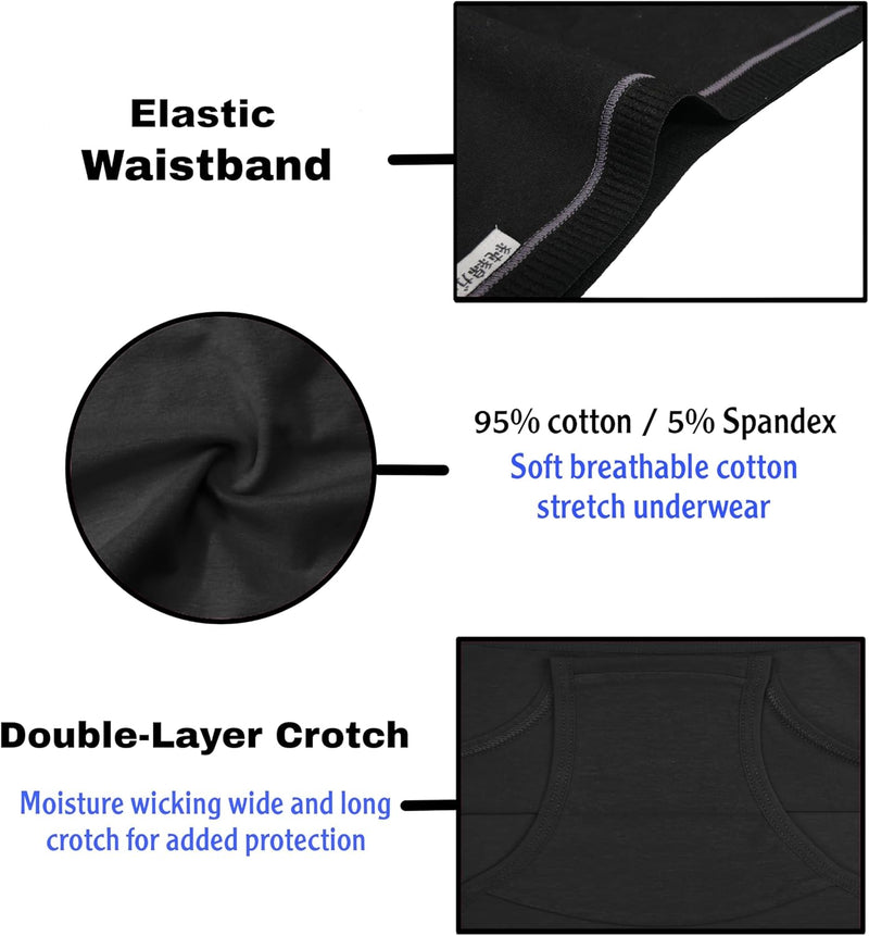 Premium Cotton Four-way stretch Panties - MULTIPACK - Regular and Plus Sizes - Classic Briefs for Women