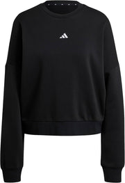 Women's Essentials Small Logo Feel Cozy Relaxed Fit Sweatshirt Sweatshirt (pack of 1) - BLACK/WHITE
