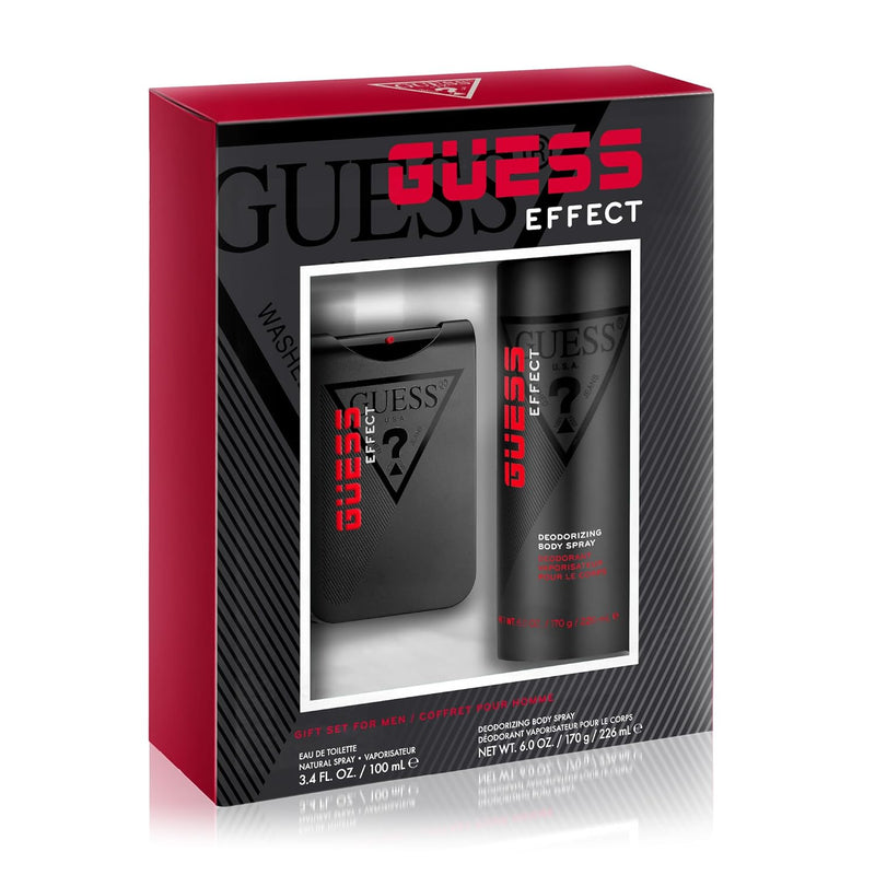 GUESS Effect Grooming Men/Homme Eau de Toilette 2 Piece Gift Set - Cologne Spray 3.4 Fl. Oz. & Deodorizing Body Spray 6.0 Oz.