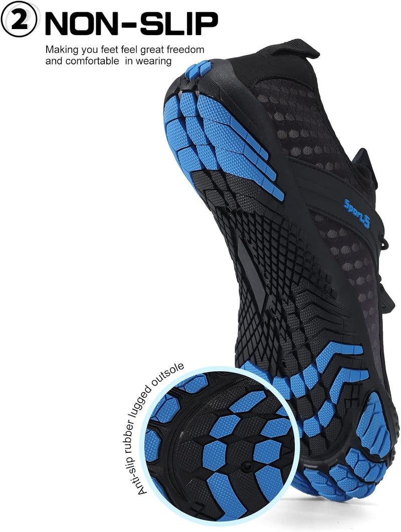 TcIFE Water Shoes for Men Women, Beach Shoes Summer Outdoor Footwear, Barefoot Socks, Quick Dry, for Beach, Swim, Pool, Surf, Boat, with Drain Holes