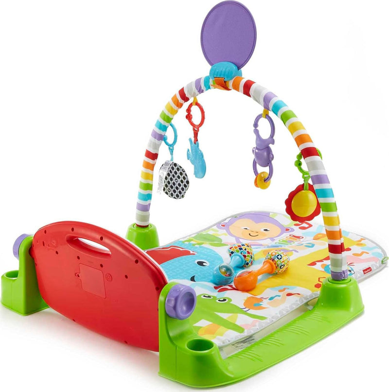 Fisher-Price Baby Playmat Deluxe Kick & Play Piano Gym Learning Toy & 2 Maracas Soft Rattles for Newborn to Toddler Play Ages 0+ Months