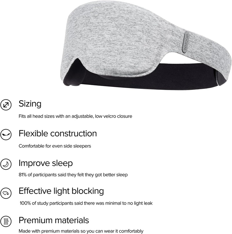 Whoop Restorative Sleep Mask, Ultra-Comfortable for Side Sleepers, Designed to Boost Restorative Sleep and Recovery, Blocks Light to Help You Sleep Longer and Better