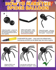 Halloween Decor Balloon, 126 PCS Halloween Balloon Garland Arch Kit, Eye Balloons with Spider Web, Bats, Purple, Orange, Black Balloons for Halloweens Birthday Party Supplies Decorations