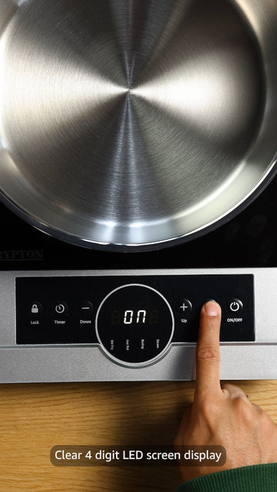 Krypton 2000W Infrared Cooker | Electric Infrared Glass Ceramic Cooker | Digital LED Display | 8 Power Levels