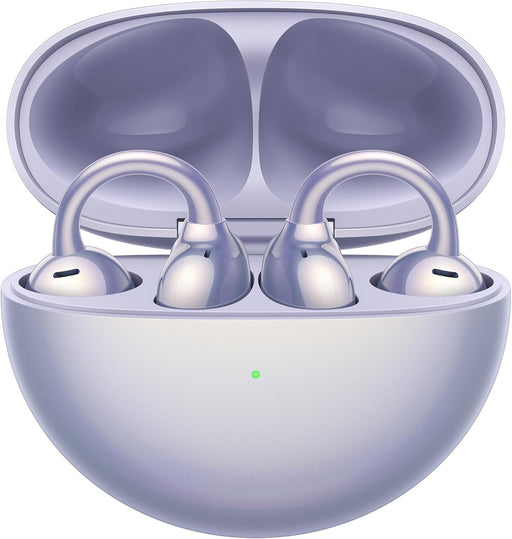 FreeClip, Groundbreaking Aesthetic Design, Feather-light Wearing, Open-ear Listening, AI Crystal-Clear Call, Long Battery Life, Dual-Device Connections, Black - Purple