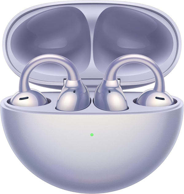 FreeClip, Groundbreaking Aesthetic Design, Feather-light Wearing, Open-ear Listening, AI Crystal-Clear Call, Long Battery Life, Dual-Device Connections, Rose Gold - Purple