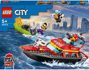 LEGO 60373 City Fire Rescue Boat Toy, Floats on Water, with Jetpack, Dinghy and 3 Minifigures, Everyday Hero Toys for Boys and Girls Aged 5+, Gift Idea - Single