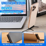2 in 1 Invisible Stand Charger Cable, 240W Fast Charging Cable for Built-in Phone, 2M Braided Type C Cable with Foldable Stand for Smartphones/Tablets2M Long