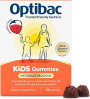 Kids Gummies - Kids Probiotic with Vitamin D & Calcium for Immune System Support & Gut Health and 2 Billion Bacterial Cultures - 30 Vegan Gummies