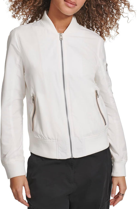 Levi's Women's Women's poly bomber jacket with contrast zipper pockets Jacket