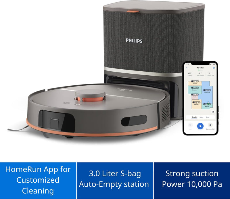 Philips HomeRun 5000 Series Vacuum and Mop Robot XU5100/11
