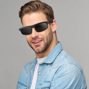 LVTEL Smart Glasses, Polarized Sunglasses, Built-in Mic & Speakers, Voice Assistant, Lightweight TR90 Frame UV Protection