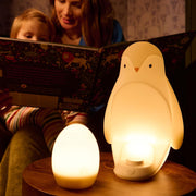 Tommee Tippee Penguin 2-in-1 Portable Nursery Night Light for Baby & Toddler Soft Silicone Night Lamp with Dimmable Glow, USB Rechargeable, Removable Light for Sleeping, Bedtime, Travel - Penguin Night Light