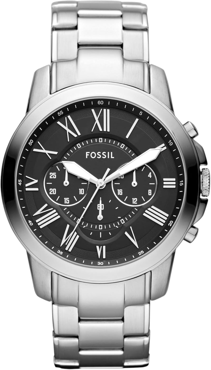 Mens Quartz Watch, Chronograph and Stainless Steel - Silver