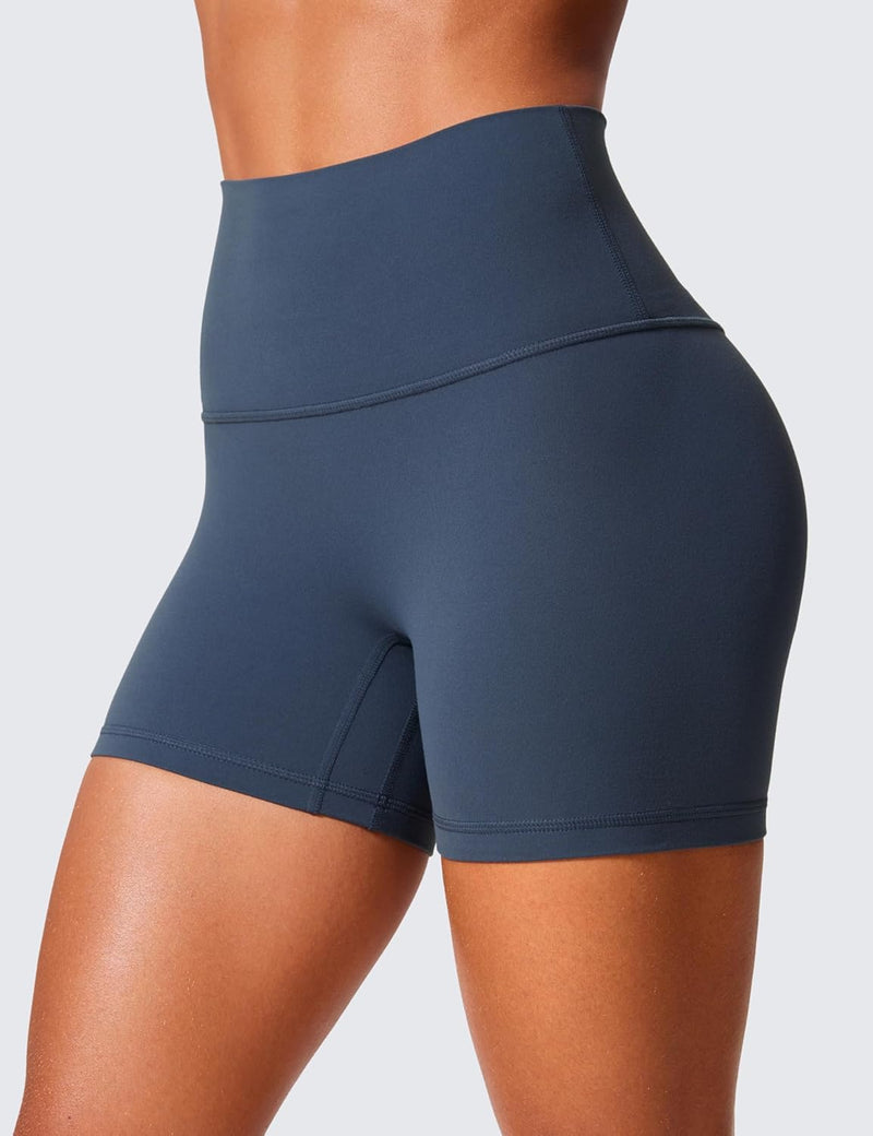 CRZ YOGA Womens Butterlift High Waist Scrunch Butt Biker Shorts 4 Inches - No Front Seam Workout Yoga Gym Booty Shorts
