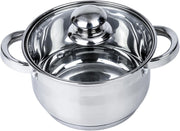 Cuisine Art Wilson Stainless Steel Cookware Set, 12-Piece, Casseroles, Saucepan, Fry Pan, Ergonomic Handles, All Cooktop Compatible, Dishwasher Safe, Durable, Stylish Kitchen Essentials
