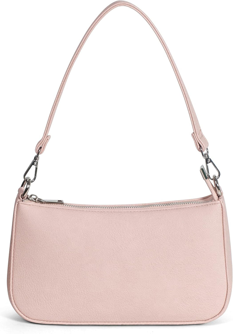 Small Shoulder bag with 2 Removable Straps Cross Body Clutch Purse Handbag for Women - Light Pink