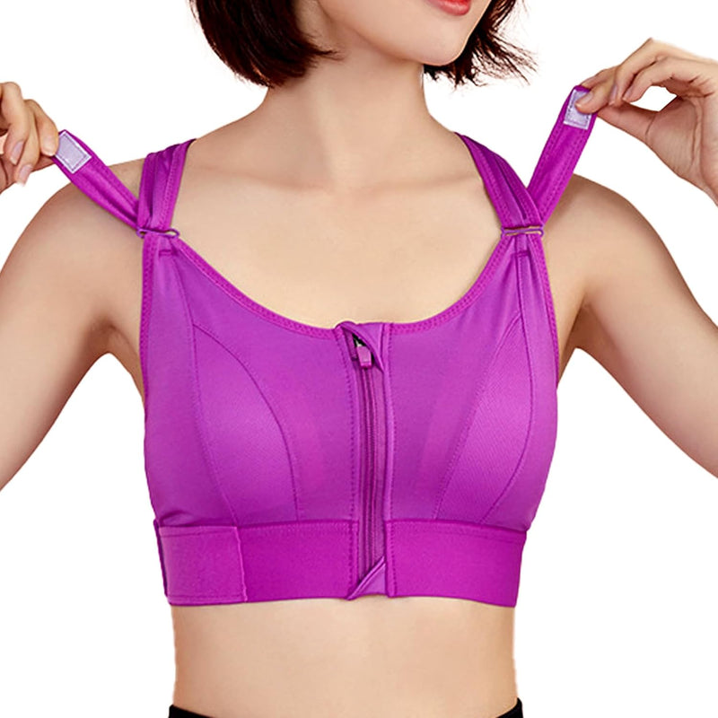 Dress Cici Zip Front Sports Bra, Longline High Impact Sports Bras