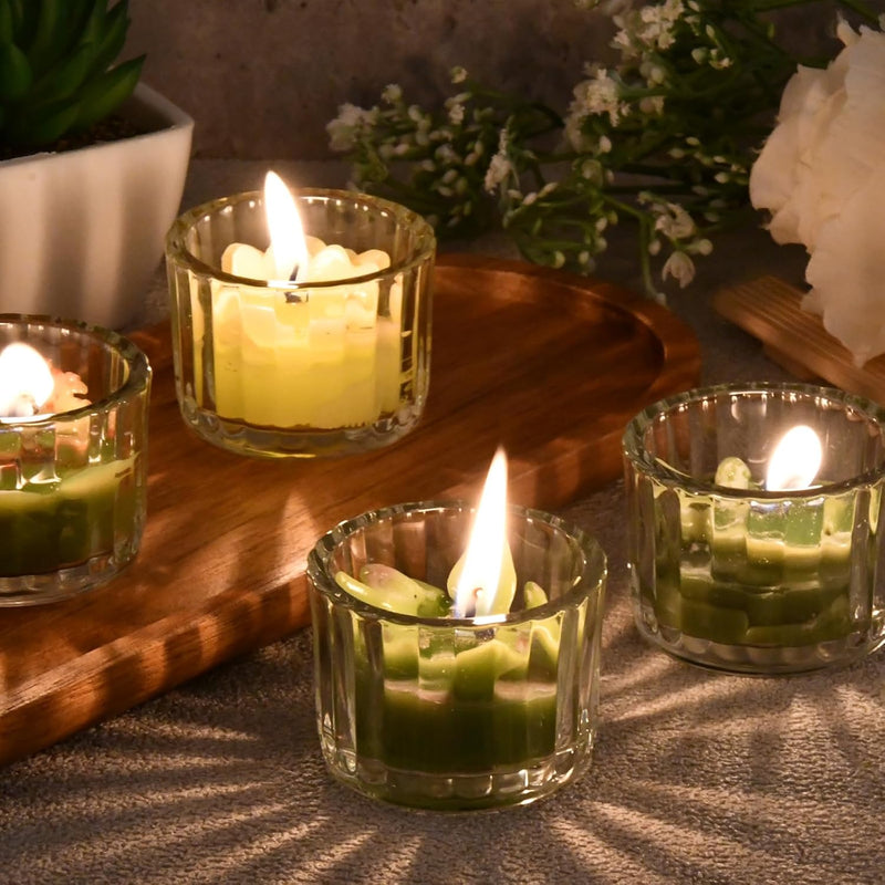 12 Pcs Votive Candle Holders,Tealight Holders,Tea Light Candle Holders for Table Centerpiece,Glass Candle Holder Set,Votive Candle Holder for Wedding, Birthday Party, Home Décor