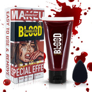 immetee Scar Wax SFX Makeup Kit, Face & Body Paint, Christmas Halloween Makeup Kit, Fake Blood, Painting Brushes, Spatula, Stipple Sponge, Stage Theatrical Party Cosplay, Carnival - 55g