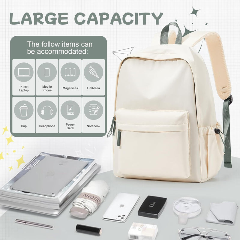 VECAVE Lightweight Casual Laptop Backpack Purse for Women,Travel Backpack with laptop compartment