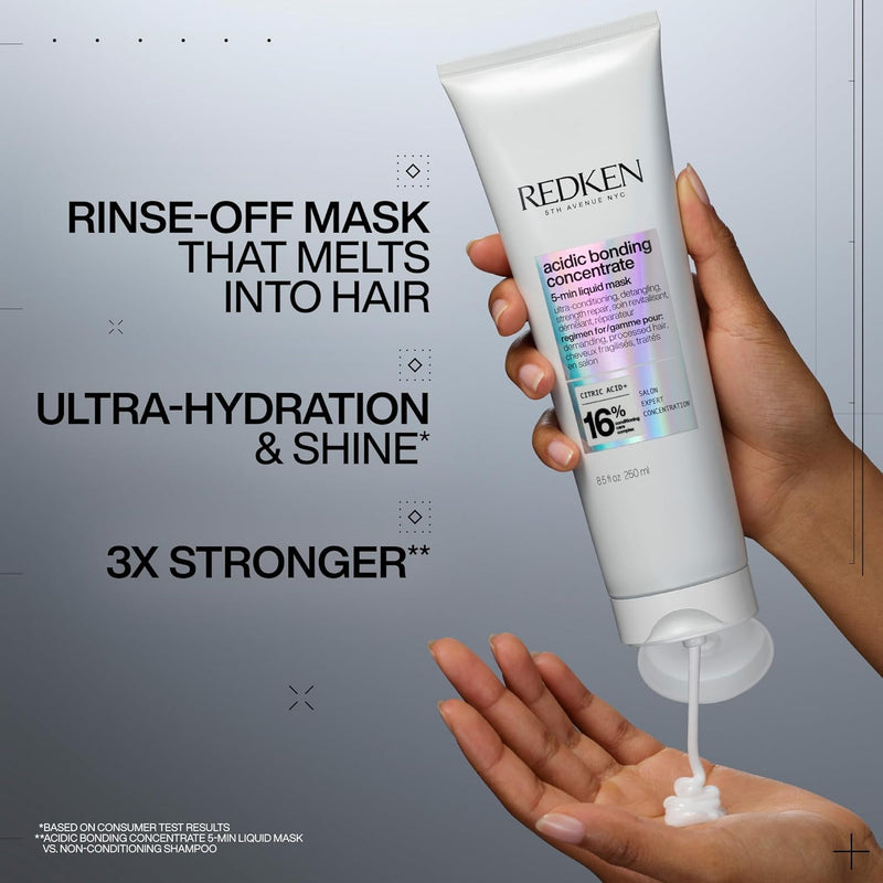 Acidic Bonding Concentrate Hair Mask Hydrating 5 Minute Liquid Mask Bond Building & Strengthening For Dry Damaged Hair 250ml