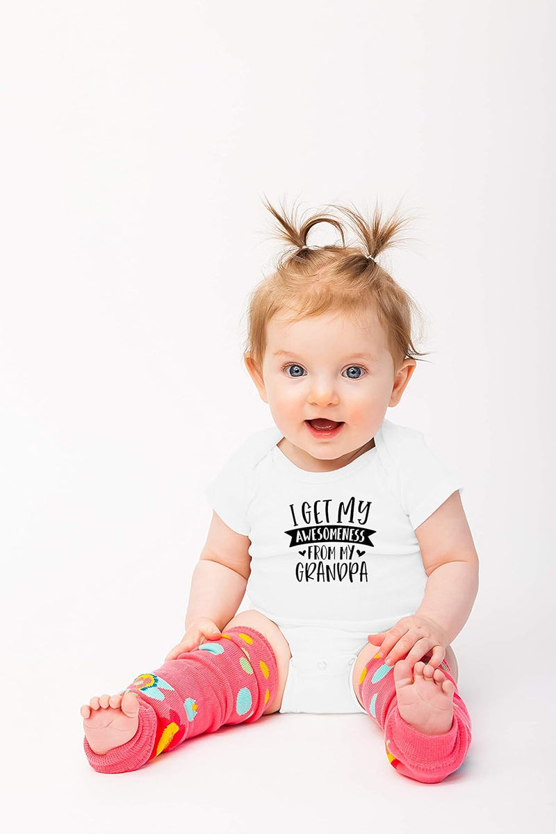 I Get My Awesomeness From My Grandpa - Grandpas Sidekick Funny Romper, One-Piece Baby Bodysuit