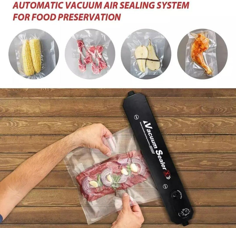 Portable Vacuum Sealer, Automatic Sealer for Food Storage, Easy to Use Compact Food Preservation Sealing Machine for Home & Kitchen