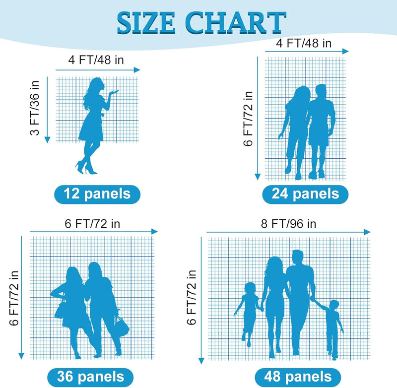 EMART Silver Shimmer Wall Backdrop Sequin Panels Photo Background Decoration for Party, Birthday, Wedding - 12 PCS