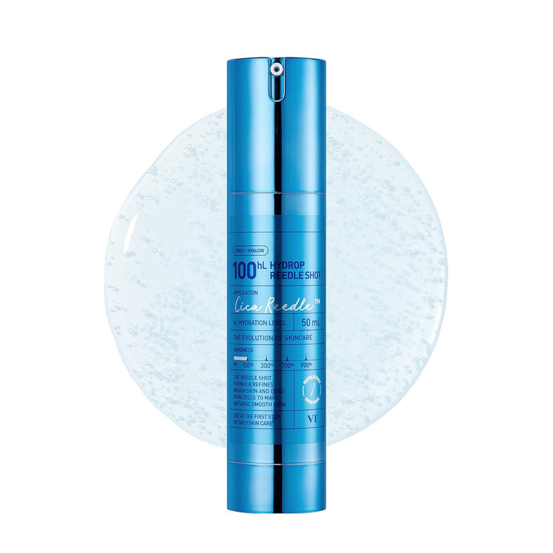 VT COSMETICS Hydrop Reedle Shot 100hL | Hyaluronic Acid Microneedling Serum, Intensive Hydrating & Moisturizing Exosome, Soft & Glass Skin, Korean Skin Booster1.69 Fl Oz.(50ml)