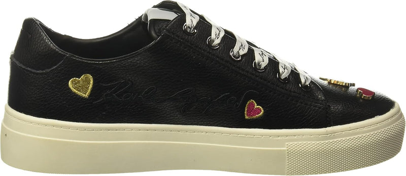 Paris Women's Cate Pins Sneaker, Black, 38 EU