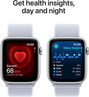 Apple Watch SE (2nd Gen) GPS + Cellular 40mm Smartwatch with Silver Aluminium Case with Denim Sport Band - M/L. Fitness and Sleep Trackers, Crash Detection, Heart Rate Monitor, Retina Display