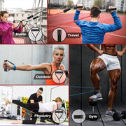 SKY-TOUCH Resistance Bands, Exercise Bands with Handles, Fitness Bands, Workout Bands with Door Anchor and Ankle Straps, for Powerlifting, Muscle Toning, Yoga, Home Workout Set